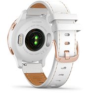 Garmin Venu 2S Rose Gold/White Leather Band - Smart hodinky