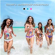 Seaflash vodoodolné TPU puzdro pre smartfón do 6,5&quot; ružové - Puzdro na mobil