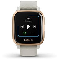 Garmin Venu Sq Music, RoseGold/Sand Band - Smart hodinky
