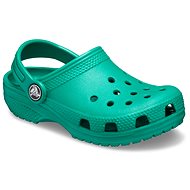 clear and green crocs