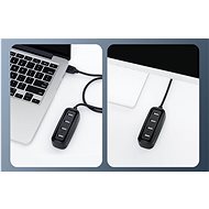 Vention USB HUB 2.0 4-ports 0,15 m Black - USB hub