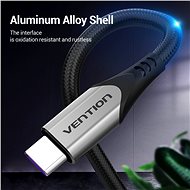Vention USB-C to USB 2.0 Fast Charging Cable 5A 3M Gray Aluminum Alloy Type - Dátový kábel
