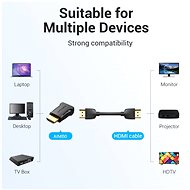 Vention HDMI Male to Female Adaptér Black - Redukcia
