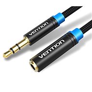 Vention Cotton Braided 3,5 mm Jack Audio Extension Cable 3 m Black Metal Type - Audio kábel