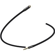 Vention Cotton Braided TRRS 3.5 mm Male to 3.5 mm Female Audio Extension 3 m Black Aluminum Alloy Type - Audio kábel