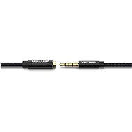 Vention Cotton Braided TRRS 3.5 mm Male to 3.5 mm Female Audio Extension 3 m Black Aluminum Alloy Type - Audio kábel