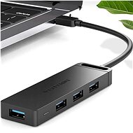 Vention Type-C to 4-Port USB 3.0 Hub with Power Supply Black 0.5M ABS Type - USB hub