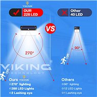 Viking vonkajšie solárne LED svetlo s pohybovým senzorom VIKING M228 SET - Vonkajšie svetlo