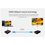 PremiumCord HDMI HDbaseT extender Ultra HD 4k × 2k na 70 m cez Cat5e/Cat6 - Extender