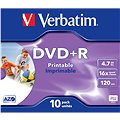 Verbatim DVD+R 16x, Printable 10ks v krabičke - Médium