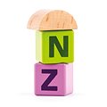 Woody Pastelové kocky s písmenami a číslicami - Drevené kocky