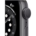 Apple Watch Series 6 44 mm Vesmírne sivý hliník s čiernym športovým remienkom - Smart hodinky