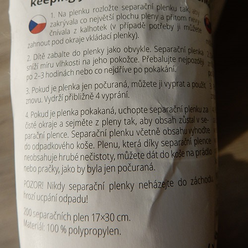 Separačná plienka návod