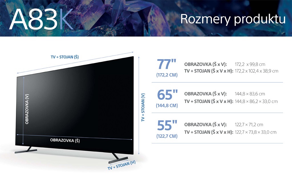 Google TV Smart televízor Sony Bravia OLED XR-77A83K