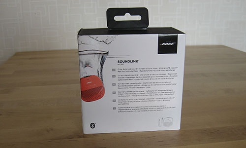 Bose Soundlink Micro, krabica, zadná strana