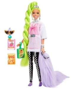 Extra Barbie so zelenými vlasmi