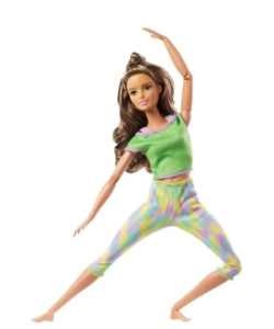 Barbie v pohybe brunetka