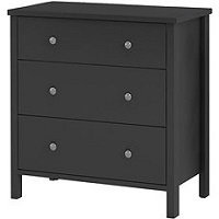 Čierna komoda – šuflíky