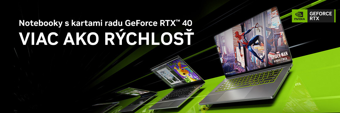 Notebooky s GeForce RTX 40: Viac ako rýchlosť