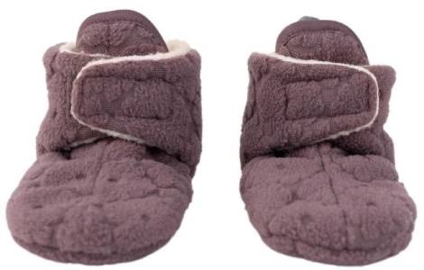 Prvé topánky pre dieťa fialový fleece