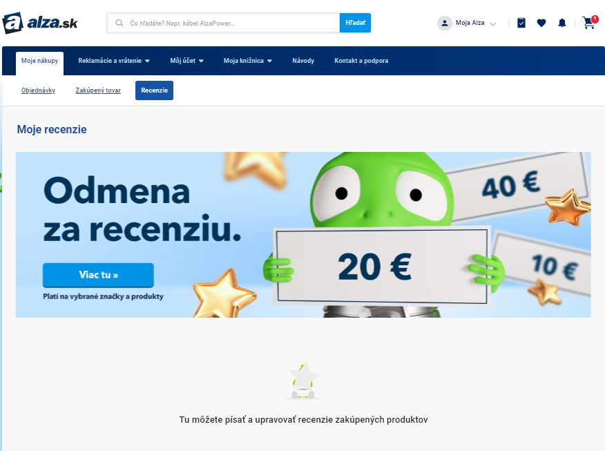 Moja Alza - recenzie