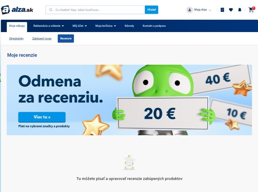 Moje Alza - recenze