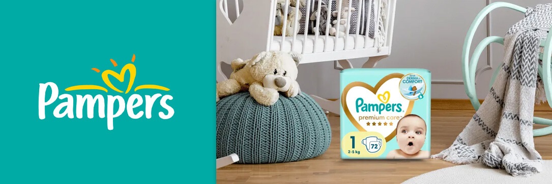 Plienky Pampers Premium Care banner