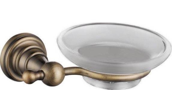 Sklenená mydelnička na príchytku