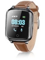 Smart hodinky pre seniorov – hnedé