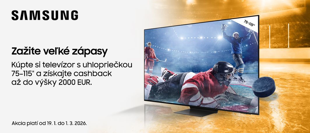 Získejte cashback až 50 000 Kč k nákupu Samsung TV
