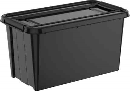 Čierny plastový úložný box