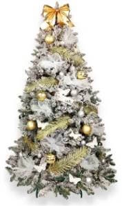Zasnežený umelý vianočný stromček 150 cm