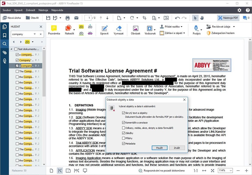 ABBYY FineReader; úpravy PDF; editácia; OCR;