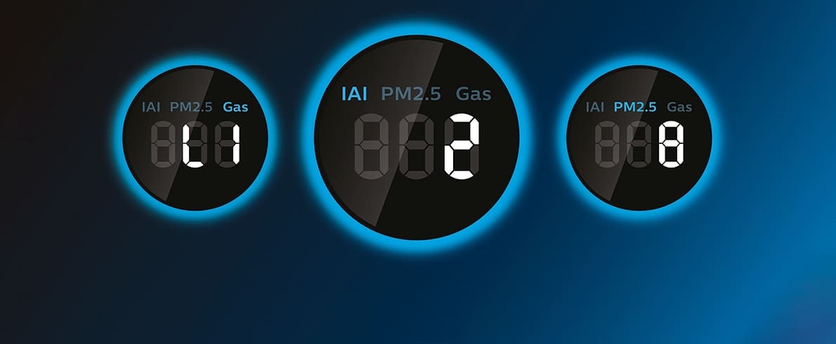 Displej kvality vzduchu Čistička vzduchu Philips Dual Scan AC3858/50