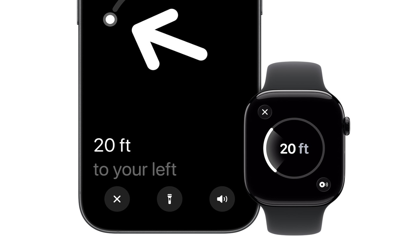 Apple AirTag 2. generácia, presné hľadanie na Apple Watch