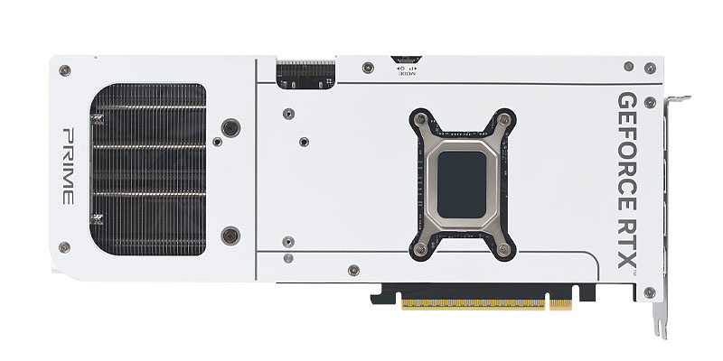 Asus PRIME RTX 5070 O12G WHITE; zadná strana