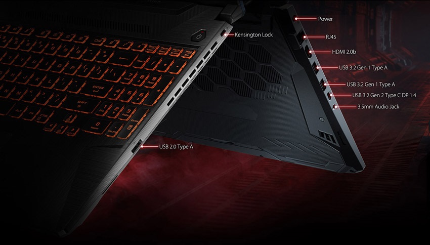 ASUS TUF Gaming A15/A17, konektory
