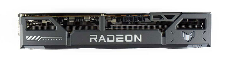 Asus TUF RX 9070 O16G Gaming; horná strana 