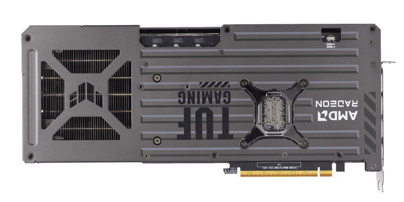 Asus TUF RX 9070 XT O16G Gaming; zadná strana