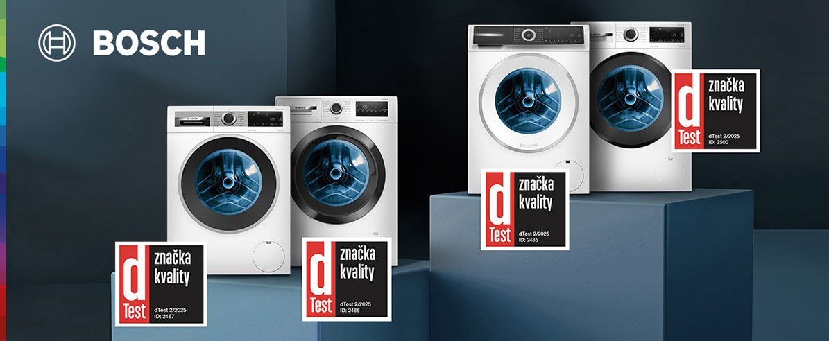Šampióni s dTest známkou kvality: ocenené práčky Bosch
