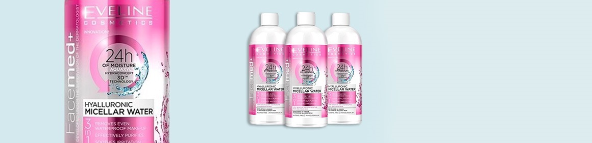EVELINE COSMETICS FACEMED+ Hyaluron micellar water 400 ml