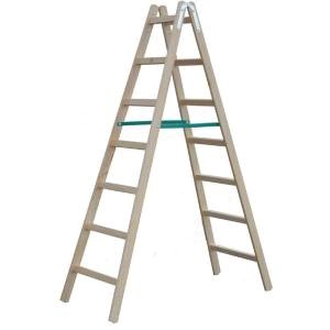 Multifunkčný dvojitý rebrík drevený