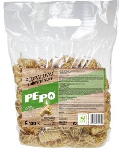 Podpaľovač z drevitej vlny