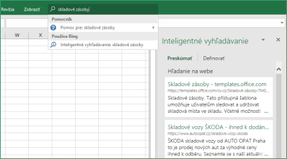 Excel – Inteligentné hľadanie 2.