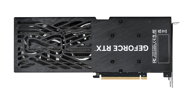 Gainward RTX 5060 Ti PYTHON III OC 16G; zadná strana