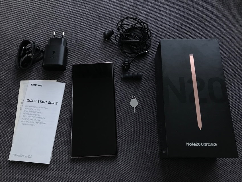 Samsung Galaxy Note20 Ultra 5G, obsah balenia