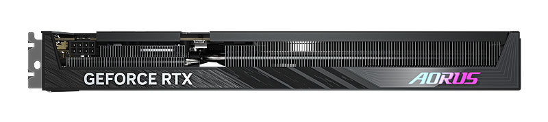 Gigabyte AORUS RTX 5060 ELITE 8G; horná strana 