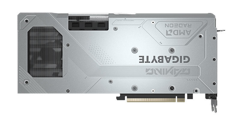 Gigabyte RX 9070 XT GAMING OC ICE 16G; zadná strana