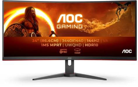 Zahnutý 144 Hz monitor herný