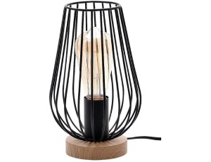 Industriálna stolná lampa drevo